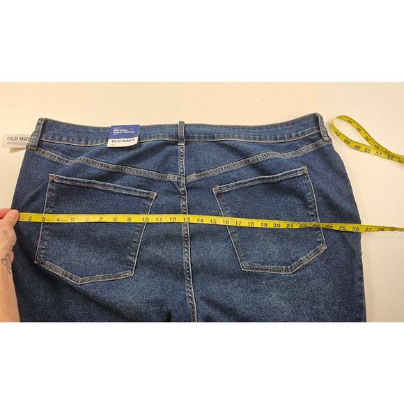 NWT old navy rockstar super skinny size 28 plus size distressed cropped stretch - Picture 8 of 8